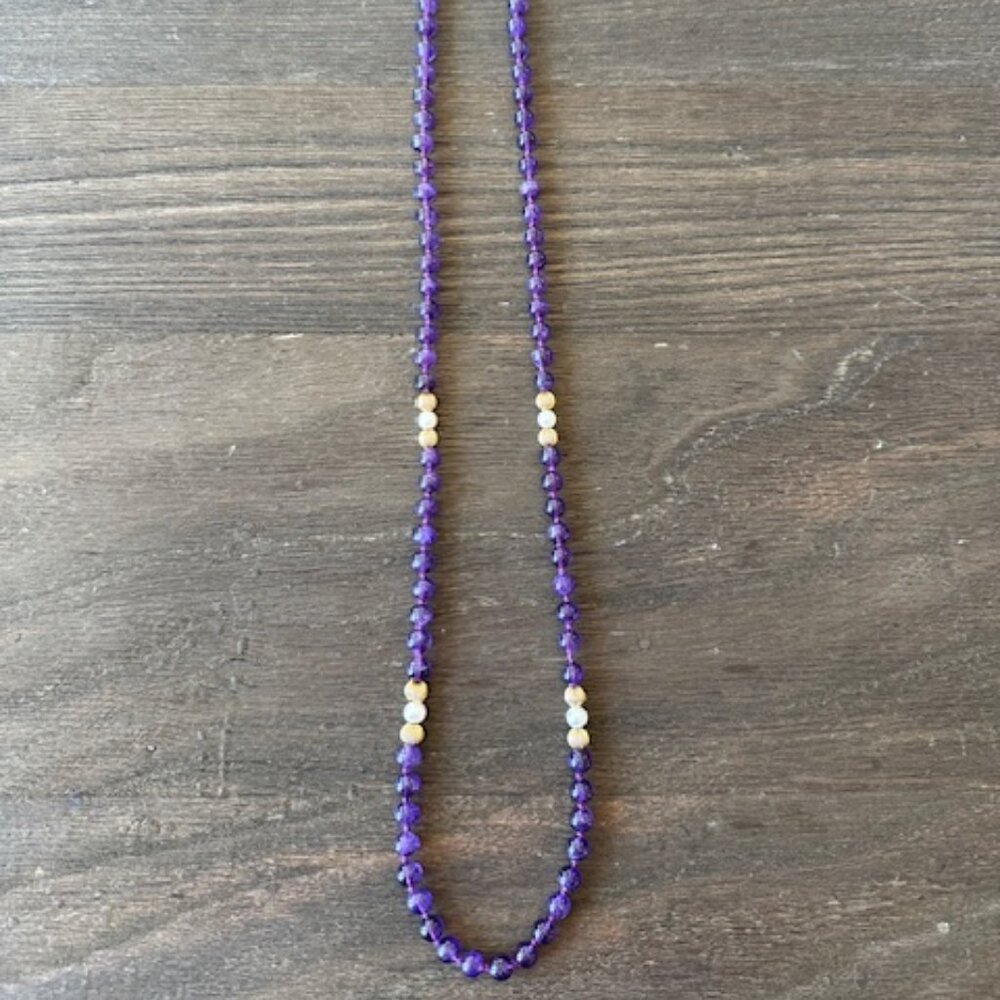 Very nice Amethyst/Gold Bead Necklace